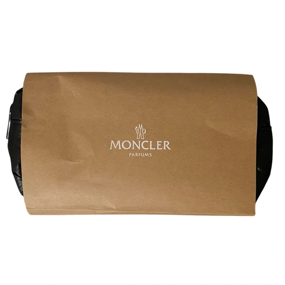 Moncler Black Toiletry Bag Cosmetic Makeup Bag Clutch NEW